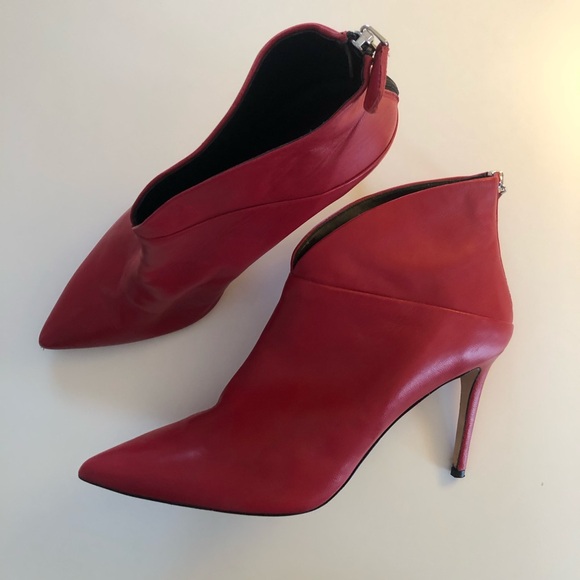 Grigiarancio Red Booties Made in Italy Size 8.5 - Picture 2 of 11